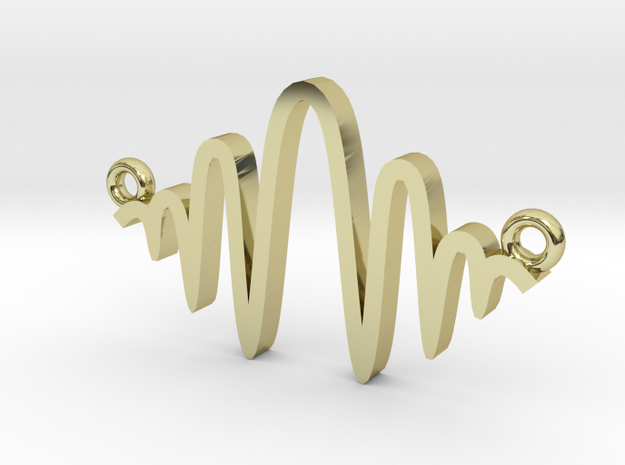 Uncertainty Principle Necklace in 18k Gold Plated Brass