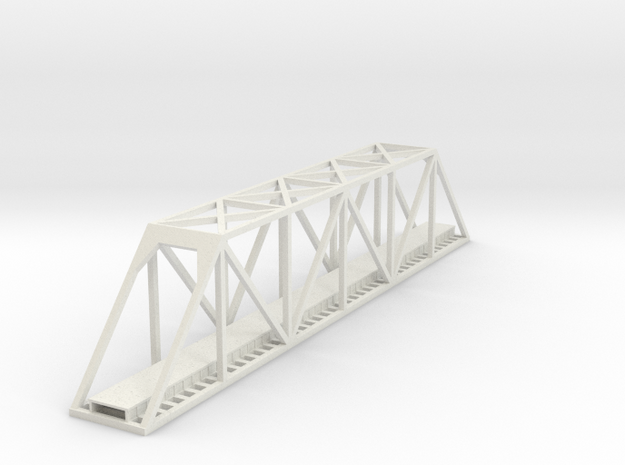 Straight Bridge II - Zscale in White Natural Versatile Plastic