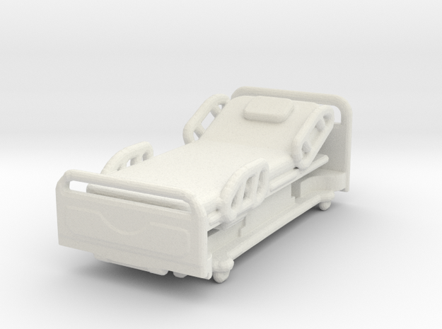 Modern Hospital Bed 1/35 in White Natural Versatile Plastic