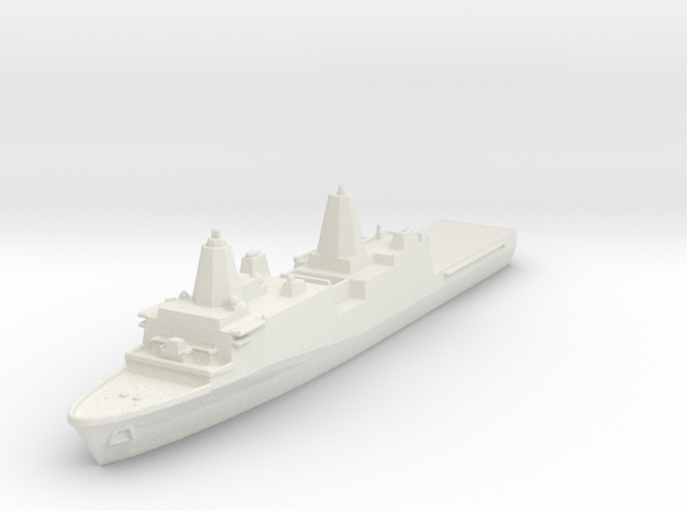 USS San Antonio Class in White Natural Versatile Plastic: 1:1800