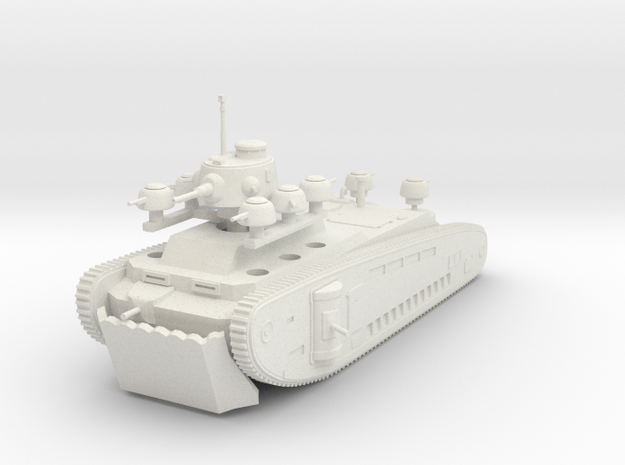 Ostani Army Mark I "Landboot" Heavy Tank in White Natural Versatile Plastic: 1:120 - TT