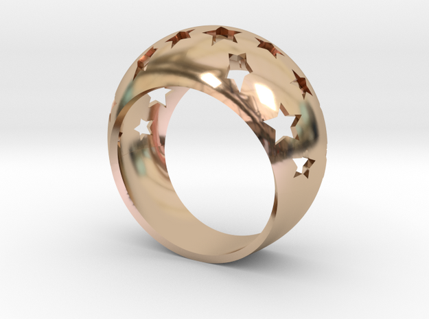 Anello All-Stars 16.6 in 14k Rose Gold Plated Brass
