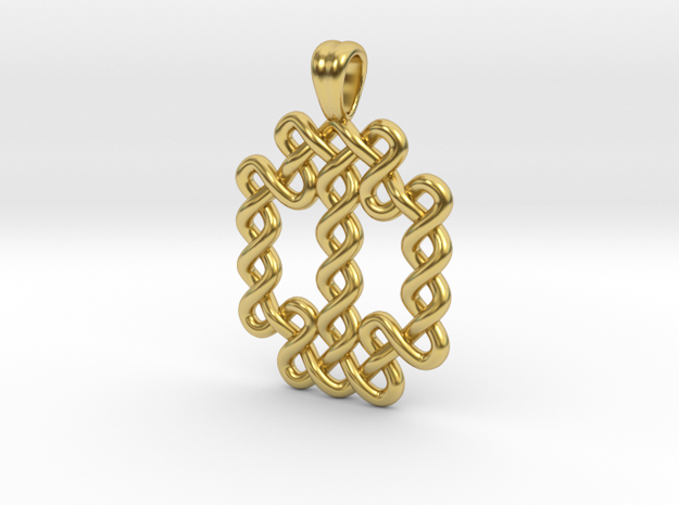 Large knot [pendant] in Polished Brass