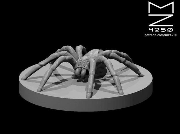 Giant Wolf Spider in Tan Fine Detail Plastic