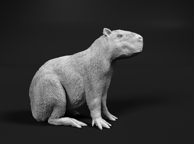 Capybara 1:45 Sitting Young in Tan Fine Detail Plastic