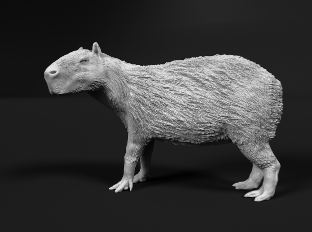 Capybara 1:12 Standing Female in White Natural Versatile Plastic