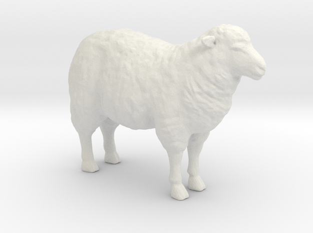 Plastic Sheep v1 1:48-O in White Natural Versatile Plastic