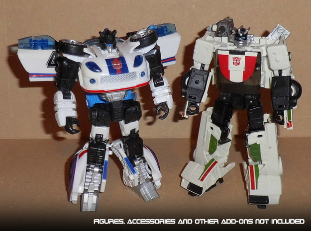 Earthrise Wheeljack Weapon Mount Boots in White Natural Versatile Plastic