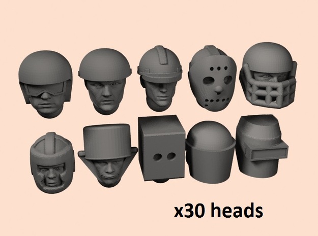 28mm improvised headgear in Clear Ultra Fine Detail Plastic