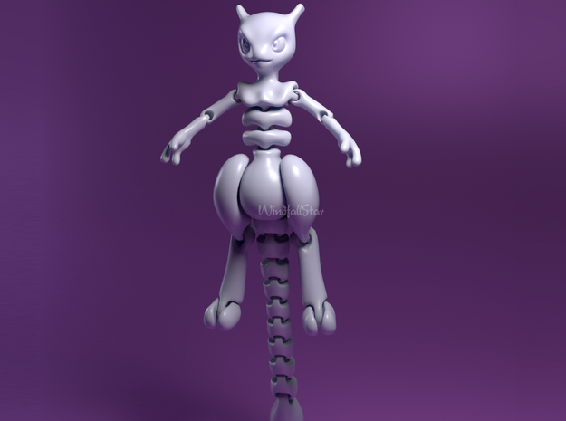 Mewtwo in White Natural Versatile Plastic