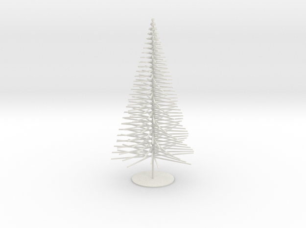 Simple Pine Tree - Type 1 in White Natural Versatile Plastic