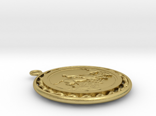 Smith watch fob coin in Natural Brass