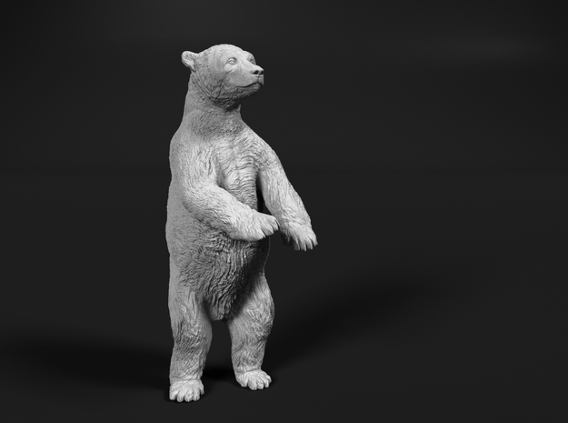 Polar Bear 1:87 Juvenile on two legs in Tan Fine Detail Plastic