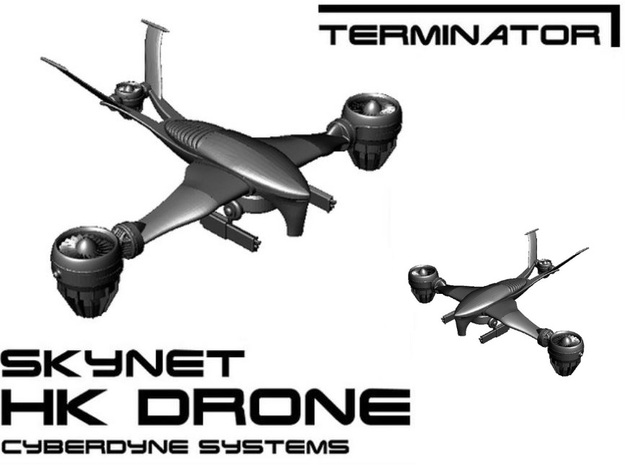 Skynet Hunter Killer drone in Tan Fine Detail Plastic