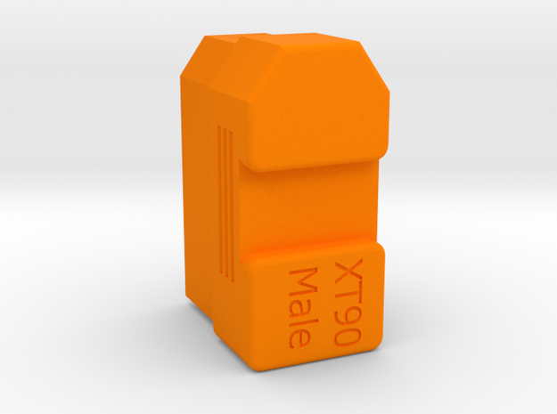 XT90 Male Plug End Cap in Orange Processed Versatile Plastic