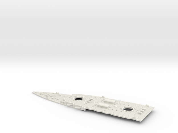 1/700 A-H Battle Cruiser Design Ib Stern Deck in White Natural Versatile Plastic