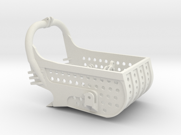 dragline bucket 2cuyd, with holes - scale 1/50 in White Natural Versatile Plastic