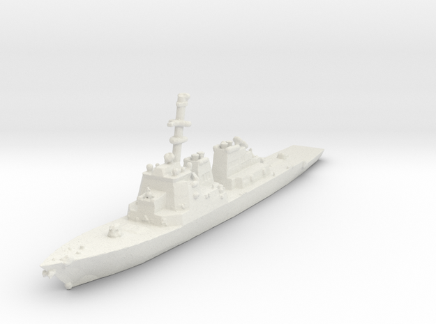 USS Arleigh Burke DDG-51 in White Natural Versatile Plastic: 1:2400