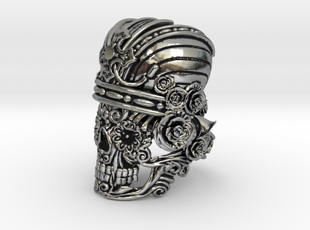 Lord Kingdom Skull in Antique Silver: 10 / 61.5