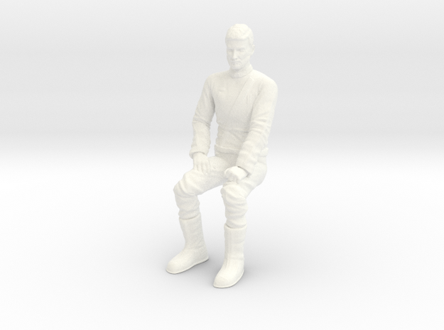 Planet of the Apes - Taylor w/ beard Seated Custom in White Processed Versatile Plastic