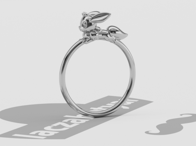 Eevee Ring in Polished Silver: 8.5 / 58