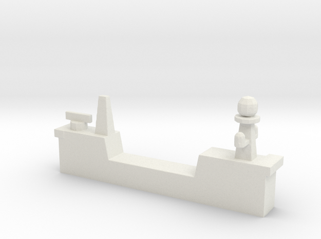 1/700 scale Italian aircraft carrier Cavour Island in White Natural Versatile Plastic
