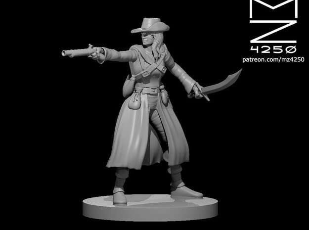 Pirate Grunt Female in Tan Fine Detail Plastic