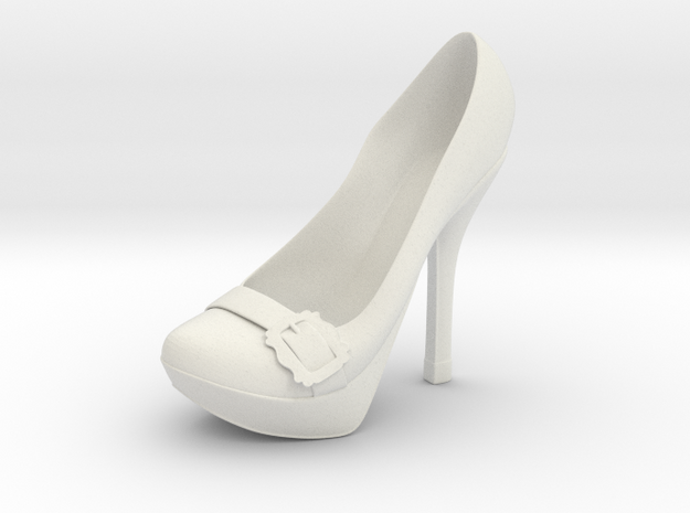 Left Jolie Toestrap High Heel in White Natural Versatile Plastic