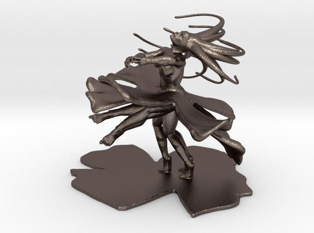 Dancing Girl  in Polished Bronzed-Silver Steel