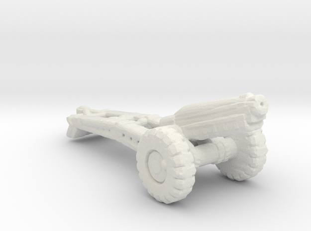 M1 75mm Pack Howitzer.  White plastic only. 1:160  in White Natural Versatile Plastic