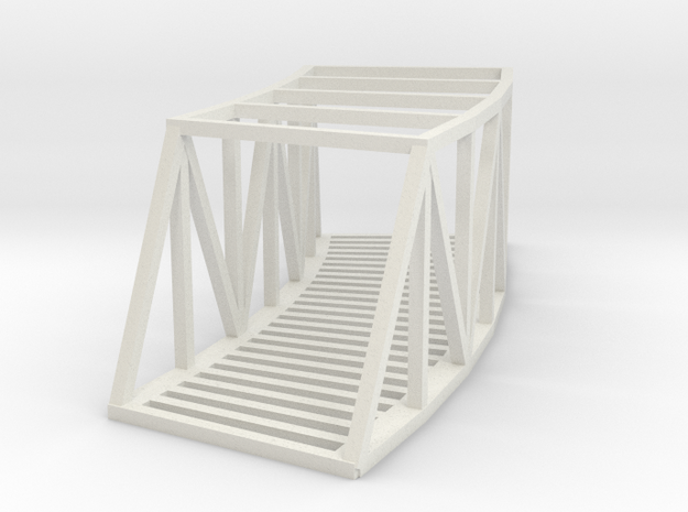 Curved bridge - 195mm@30 degree - Zscale in White Natural Versatile Plastic