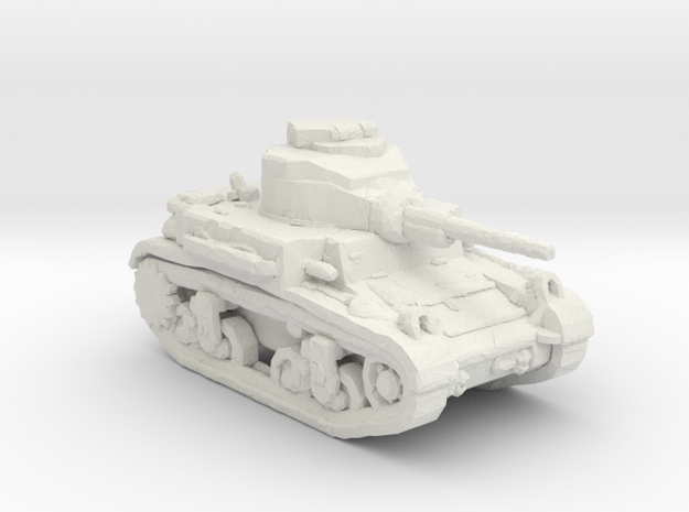 ARVN M2 Light Tank white plastic 1:160 scale in White Natural Versatile Plastic