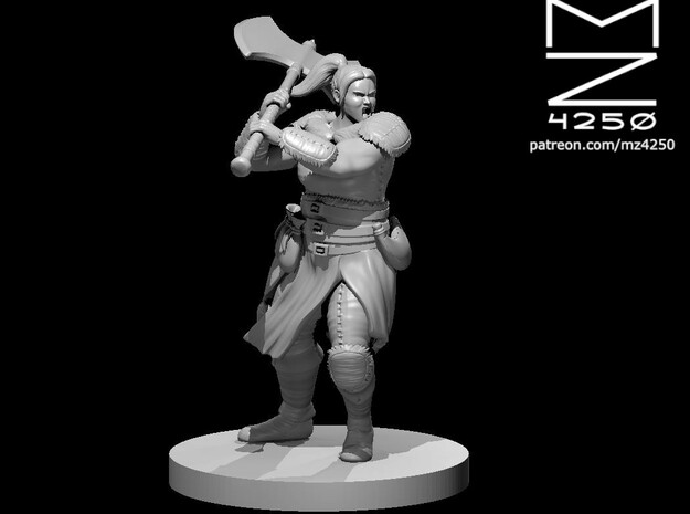 Berserker Female in Tan Fine Detail Plastic