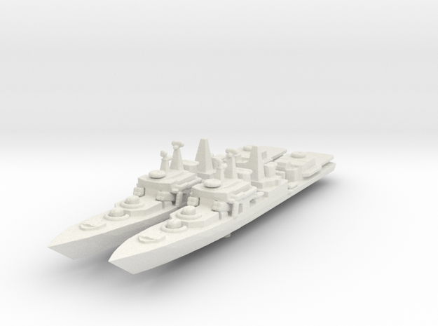 Udaloy I Destroyer in White Natural Versatile Plastic: 1:2400