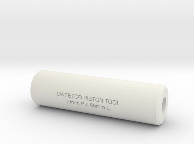 SWEETCO Piston Tool 19mm Pin - 68mm Long V2 in White Natural Versatile Plastic
