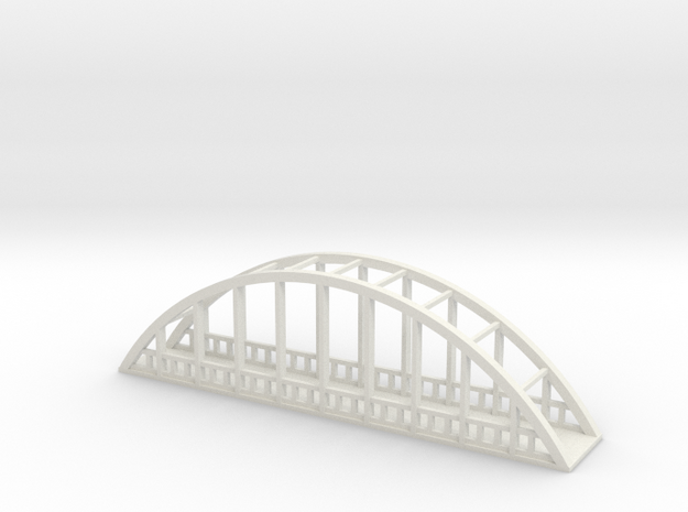 Metal Straight Bridge 1/87 in White Natural Versatile Plastic