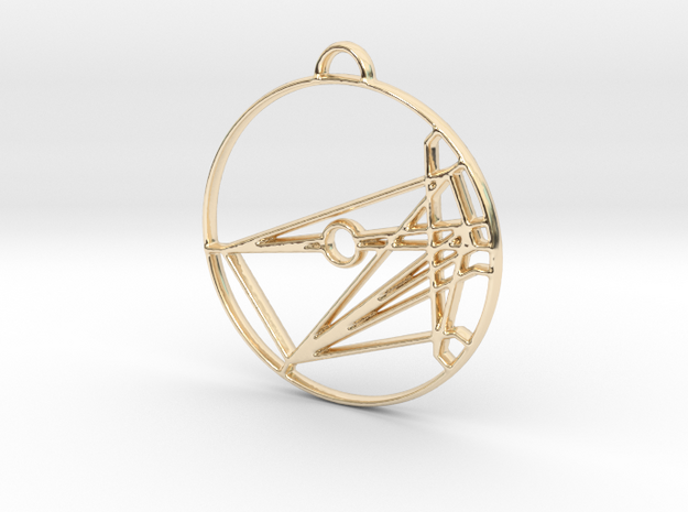 Astrology Pendant in 14K Yellow Gold