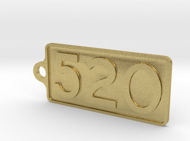 520 KEYRING - TWELFTH SCALE in Natural Brass