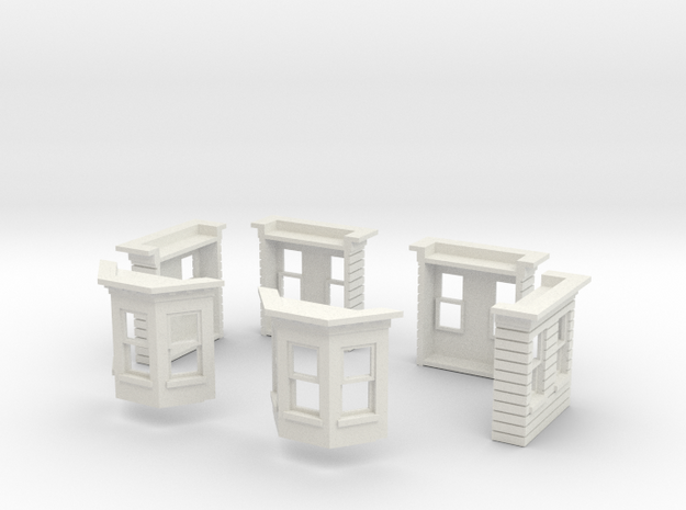 2021WEST PHILLY ROW HOME BAY WINDOW PACK in White Natural Versatile Plastic