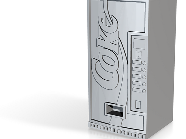 Coke vending machine 1:32 in Tan Fine Detail Plastic