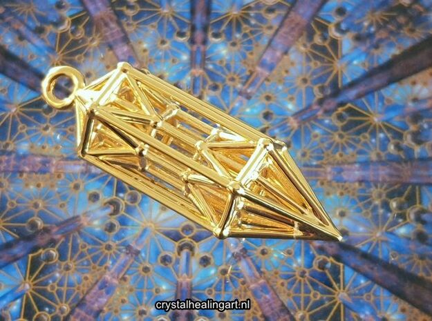 Stargate Healingstick Pendant in 18k Gold Plated Brass