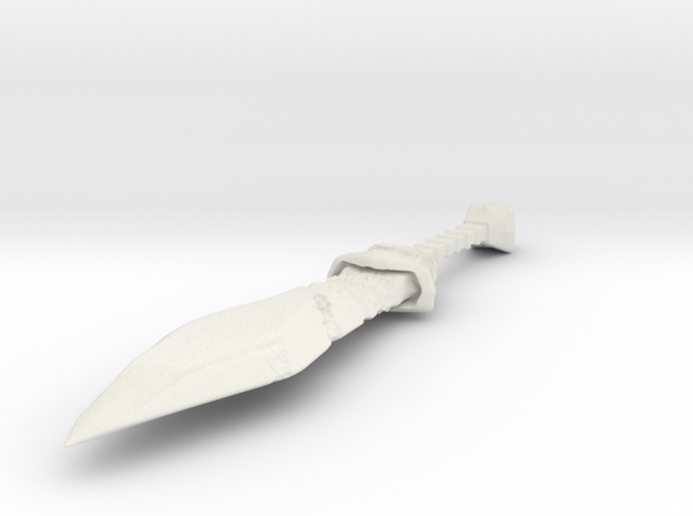 Damaged Sword in White Natural Versatile Plastic