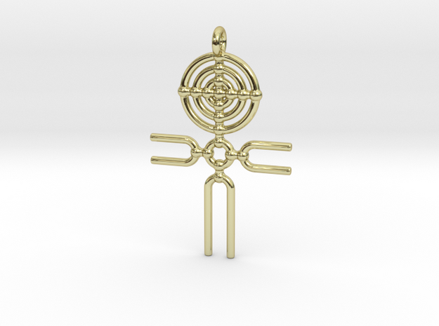 Cosmic Ankh Pendant in 18k Gold Plated Brass