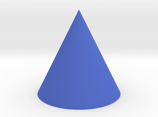 Cone Shape in Blue Processed Versatile Plastic