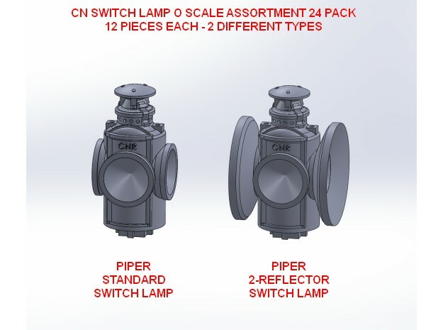 CN O Switch Lamp Mix 24 Pack in Clear Ultra Fine Detail Plastic