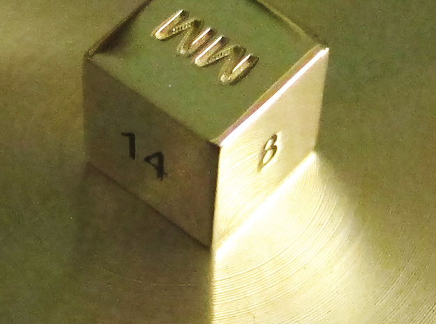Guidestone Cube - Illuminati  / masonic / esoteric in Polished Silver