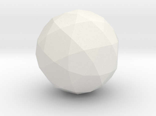 07. Rectified Truncated Icosahedron - 1in in White Natural Versatile Plastic