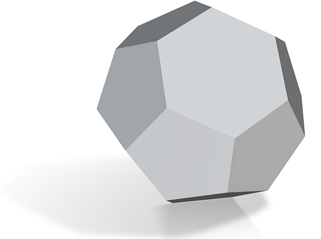 11. Truncated Triakis Tetrahedron - 10mm in Tan Fine Detail Plastic