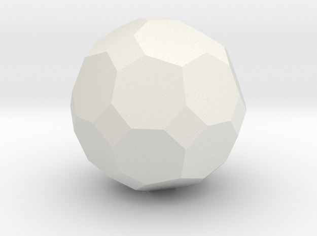 02. Truncated Deltoidal Icositetrahedron - 1in in White Natural Versatile Plastic