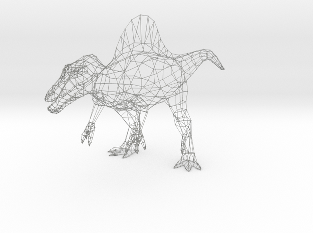 Spinosaurus Wire Mesh in Gray PA12